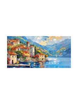 999Store - Colourful Italian Coastal Village Canvas Wall Art Decor Large Painting