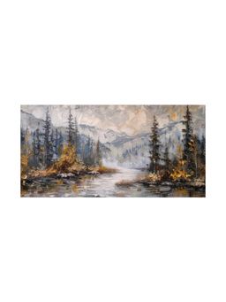 999Store - Rustic Mountain Landscape Canvas Print Nature Scene Painting