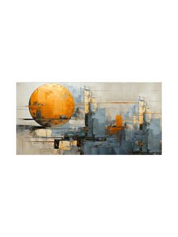 999Store - Modern Industrial Cityscape Canvas Print Abstract Urban Wall Art Decor Large Painting