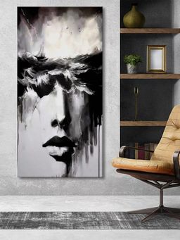 999Store - Surreal Face In Ocean Waves Canvas Art Painting