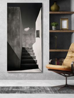 999Store - Minimalist Monochrome Canvas Art With Architectural Elements Large Painting