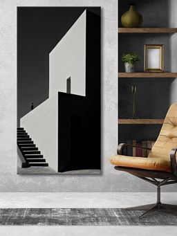 999Store - Modern Geometric Canvas Art With Abstract Urban Landscape Large Painting