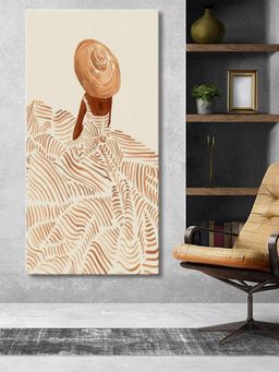 999Store - Abstract Minimalist Canvas Art Brown And Beige Wall Decor Large Painting