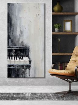 999Store - Monochrome Piano Canvas Art Musical Themed Wall Decor Large Painting
