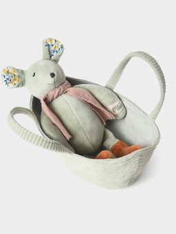 Mi Arcus - Rat Mouse Soft Plush Toy with basket carrier - Green