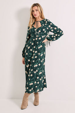 Dorothy Perkins - Daisy Keyhole Tie Detail Midi Dress - Black