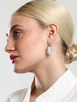 Sohi - Womens The Silver Bud Drop Earrings