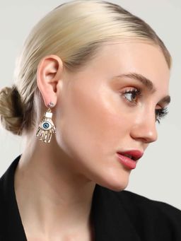 Sohi - Womens California Gold The Hamsa Drop Earrings