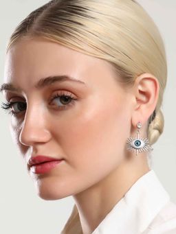 Sohi - Womens The Evil Eye's Ray Drop Earrings