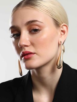 Sohi - Womens Gold The Elongated Drip Drop Earrings