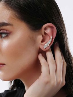 Sohi - Womens The Bling Wing Ear Cuff and Stone Earring - California Gold