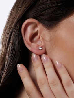 Sohi - Womens The Bling Wing Ear Cuff and Stone Earring - Rose Gold