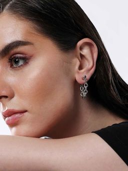 Sohi - Womens The Chain Bar Earrings - Silver