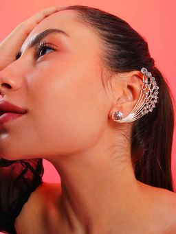 Sohi - Womens Tiered Stones Ear Cuff