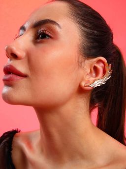 Sohi - Womens Metallic Gold Wing Ear Cuff