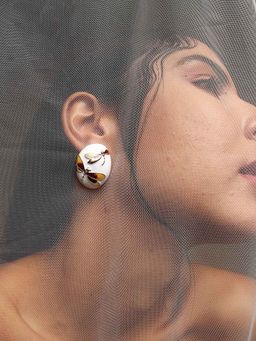 Sohi - Womens The Yellow Dragonfly Stud Earrings