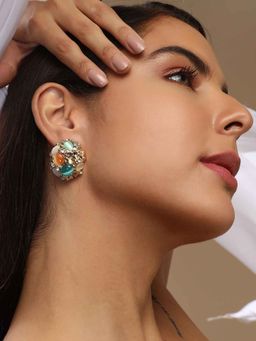 Sohi - Womens Multi-Color The Florals Stud Earrings