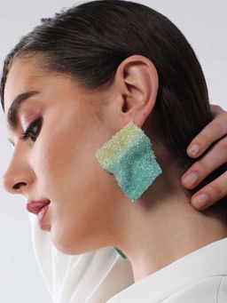 Sohi - Womens The Glacier Quad Drop Earrings - Mint Green