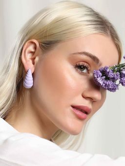 Sohi - Womens The Lavender Medium Shell Earrings