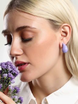 Sohi - Womens The Lavender Small Teardrop Earrings