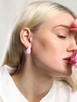 Sohi - Womens The Small Teardrop Earrings - Barbie Pink