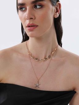 Sohi - Womens The Gold Bahamas Multi-Layer Necklace