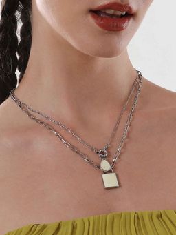 Sohi - Womens The Silver Sailor Multi-Layer Necklace