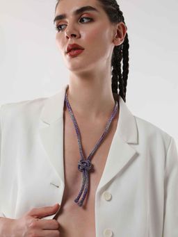 Sohi - Womens The Jingle Sautoir Necklace - Purple