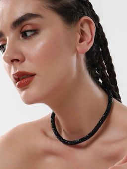Sohi - Womens The Jingle Collar Necklace - Onyx Black