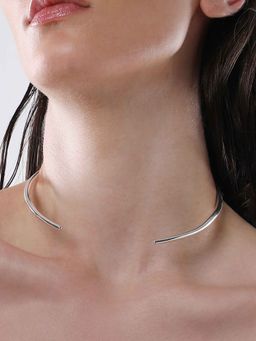 Sohi - Womens The Shackle Torque Necklace - Silver