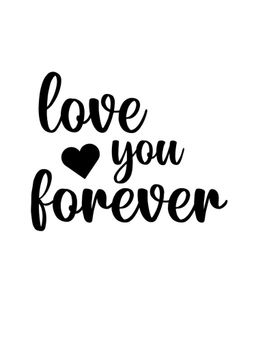 eCraftIndia - "Love You Forever" Black Wood Wall Art Cut out, Ready to Hang Home Decor