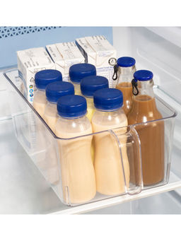 HomeTown - Robusto Plastic Large Fridge Organizer with Handle in Transparent Colour