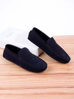 Louis Stitch - Blue Men Lightweight Suede Loafers