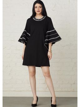 BOHO-CHIC By Sukriti Jain - Black Embellished Flair Dress