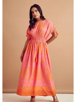 BOHO-CHIC By Sukriti Jain - Pink Vibrant Printed Kaftan