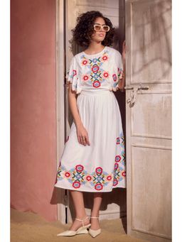 BOHO-CHIC By Sukriti Jain - White Capri Midi Dress