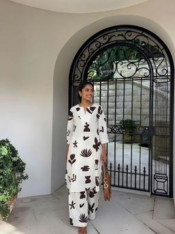 Poppi - Shadow Printed Kurta With Pant