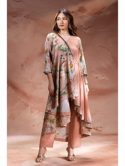 Soup by Sougat Paul - Zeya Floral Asymmetric Kurta and Pants