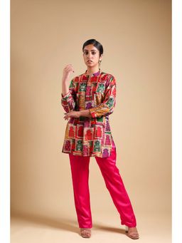 THETAA - Pink Hand-Embroidered Kurta and Pant