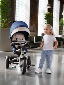 Bentley - Mulliner 6-in-1 Trike Stroller with Cushioned Seat & Badge (6M–5Y) Cool Stone