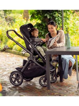 Nuna - Demi Next Stroller-Reversible Seat-Spacious Basket–6M to 4Y (Upto 22Kg)–Caviar