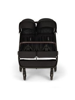 Nuna - TRVL Dubl Twin Stroller-One Hand Fold-Flat Recline – 0 to 4Y (22Kg)– Caviar
