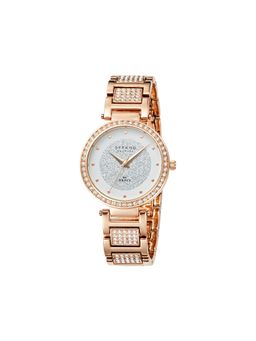 Strand by Obaku - Brooke Fuschsia Glitter Dial With Crystals Womens Watch - S713LXVWSV-DB