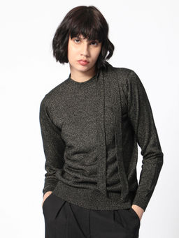 RAREISM - Black High Neck Full Sleeve Sweater