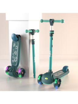 BAYBEE - Green 3-Wheel LED Kick Scooter adjustable height