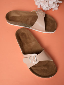 MOZAFIA - Women Flat Slip On Sandals Pink