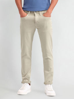 Arrow Sports - Beige Cotton Jeans