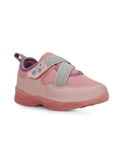 Bubblegummers - Kids Casual Round Toe Sneakers Silver & Pink