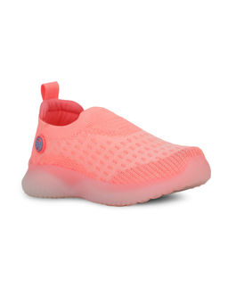 Bubblegummers - Kids Casual Round Toe Slip On Sneakers Peach