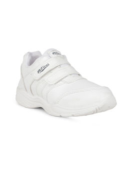 Bata - Kids Casual Round Toe Velcro School Shoes White